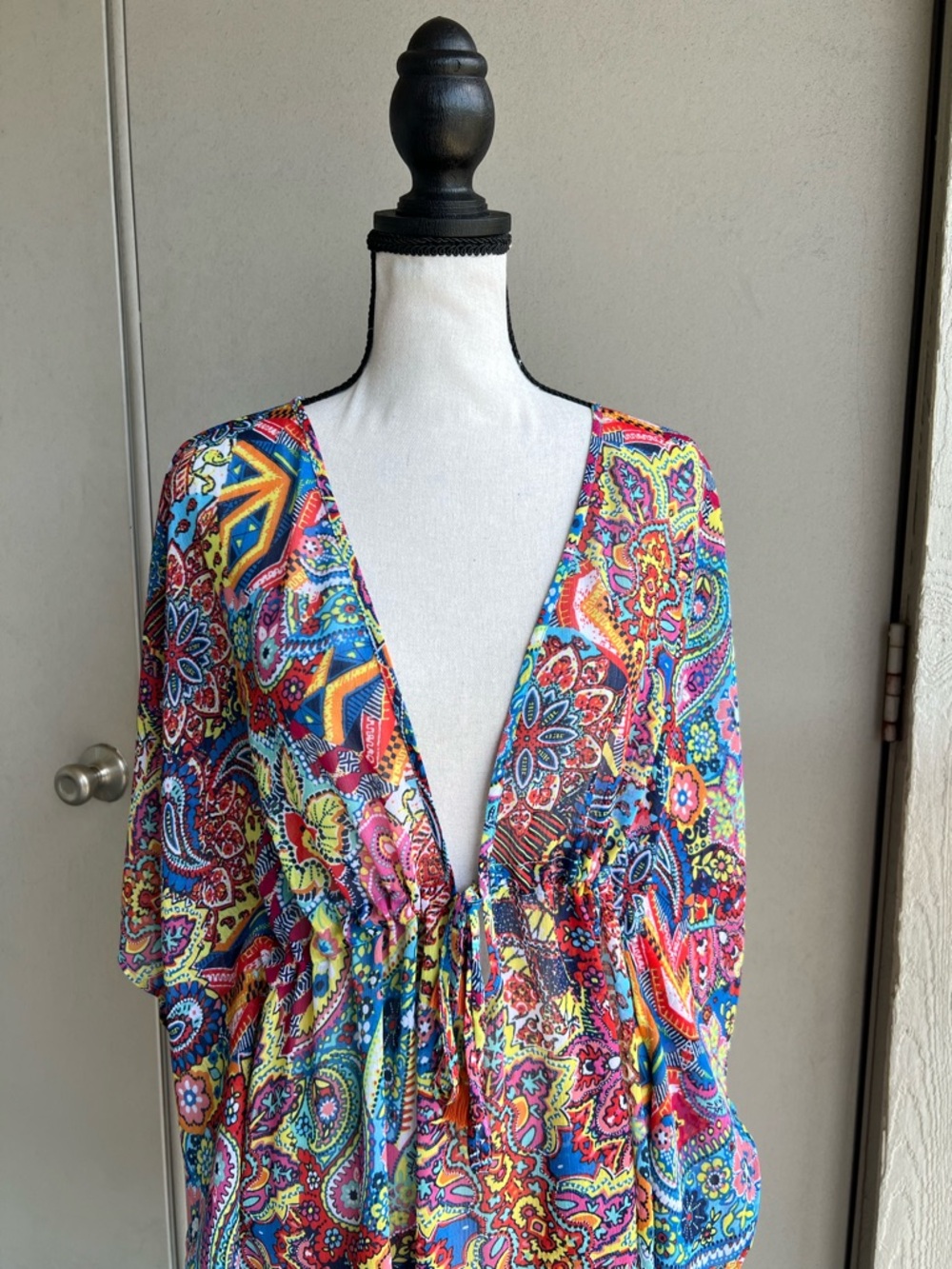Bleu Rod Beattie Multicolor Paisley Swim Coverup - Picture 4 of 12